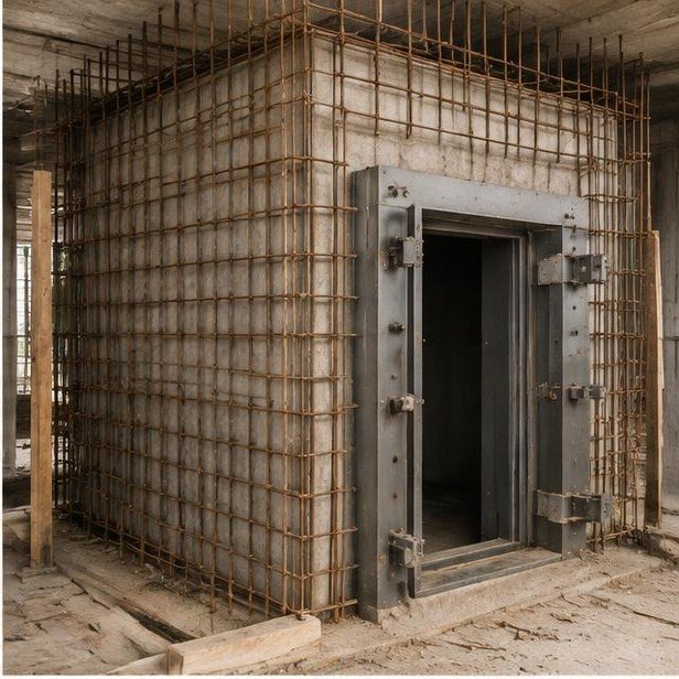 Construction work package visualization: Secure vault construction for Banking & Professional