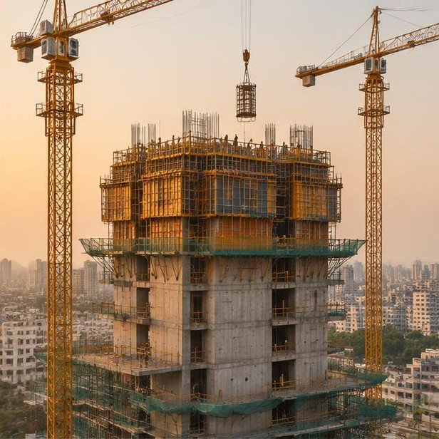 Construction work package visualization: Tower structure & cores for Commercial Developments