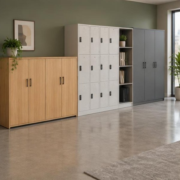 Office storage cabinets and lockers