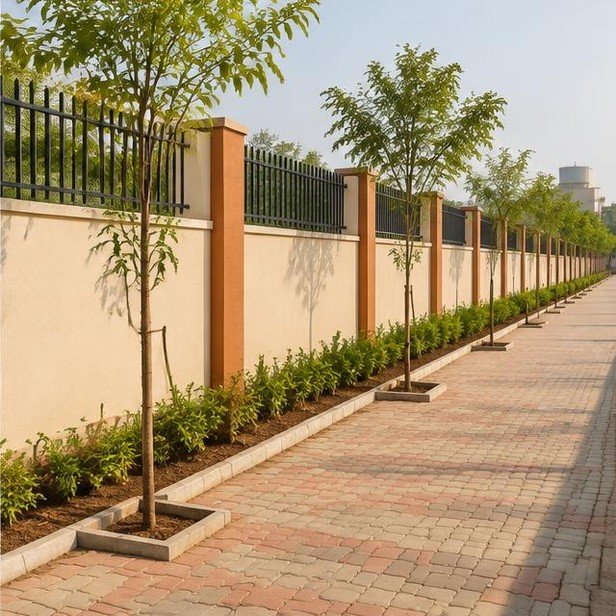 Construction work package visualization: Landscaping & compound works for Education