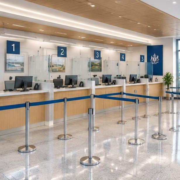 Design concept visualization of public counter area for government & institutions