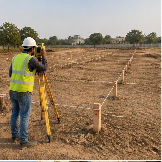 Construction work package visualization: Site establishment & setting out for Government & Institutions