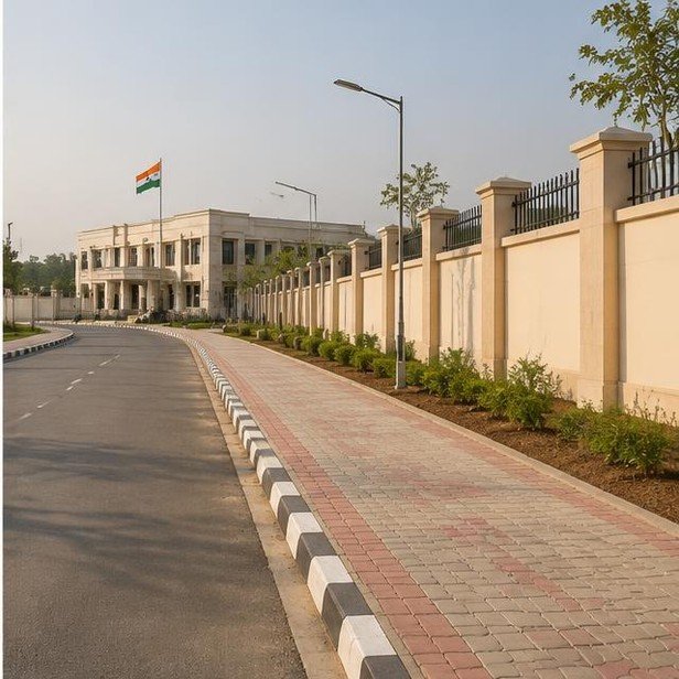Construction work package visualization: Boundary wall & external works for Government & Institutions