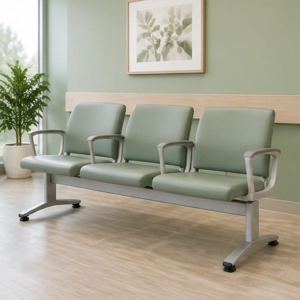 Waiting area beam seating produced by Woods Genie for healthcare spaces