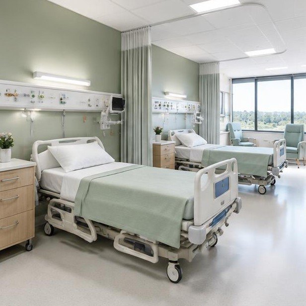 Design concept visualization of patient rooms / wards for healthcare