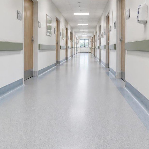 Design concept visualization of infection-control flooring for healthcare