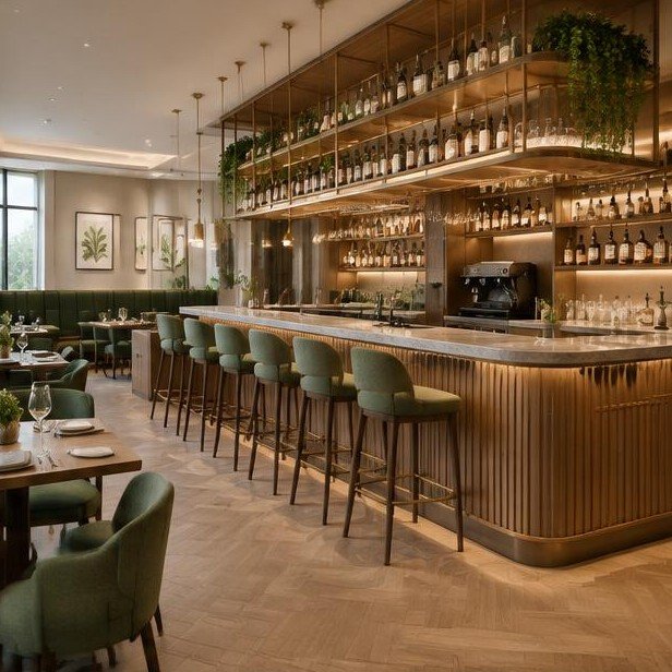 Design concept visualization of restaurant / bar joinery for hotels & hospitality