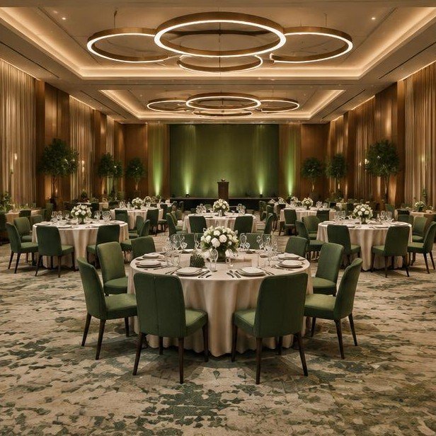 Design concept visualization of banquet area for hotels & hospitality