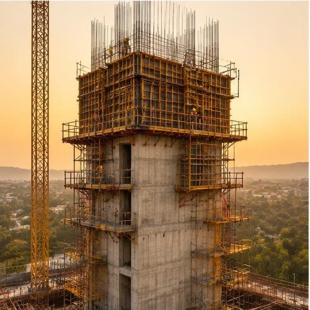Construction work package visualization: Lift & service cores for Hotels & Hospitality