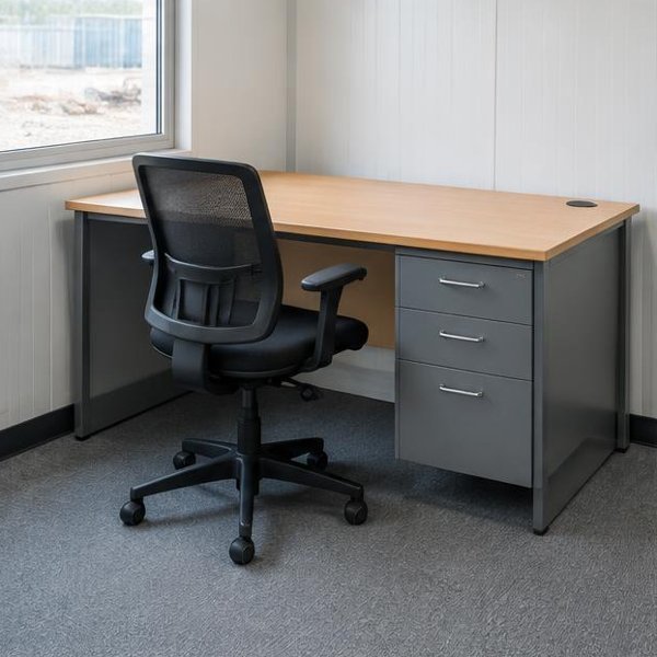Site office desks produced by Woods Genie for industrial facilities spaces
