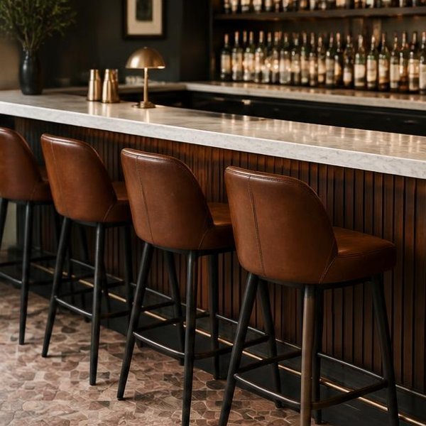Bar counters & stools produced by Woods Genie for restaurants fnb spaces