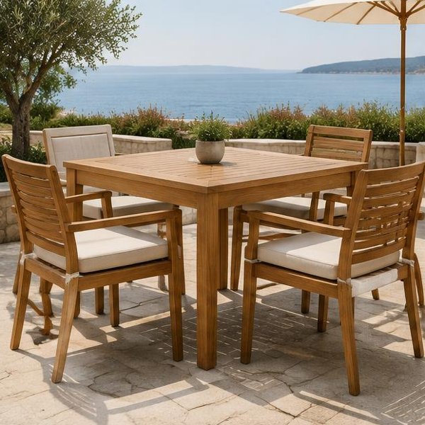 Outdoor terrace furniture produced by Woods Genie for restaurants fnb spaces