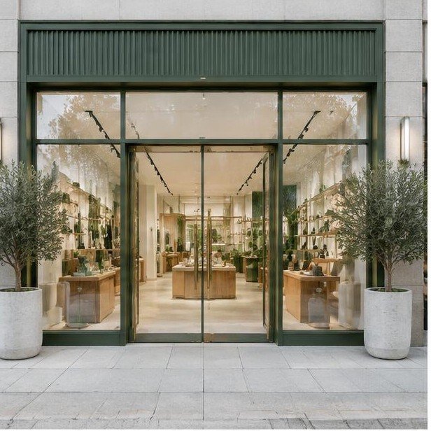 Design concept visualization of storefront & facade for retail & showrooms