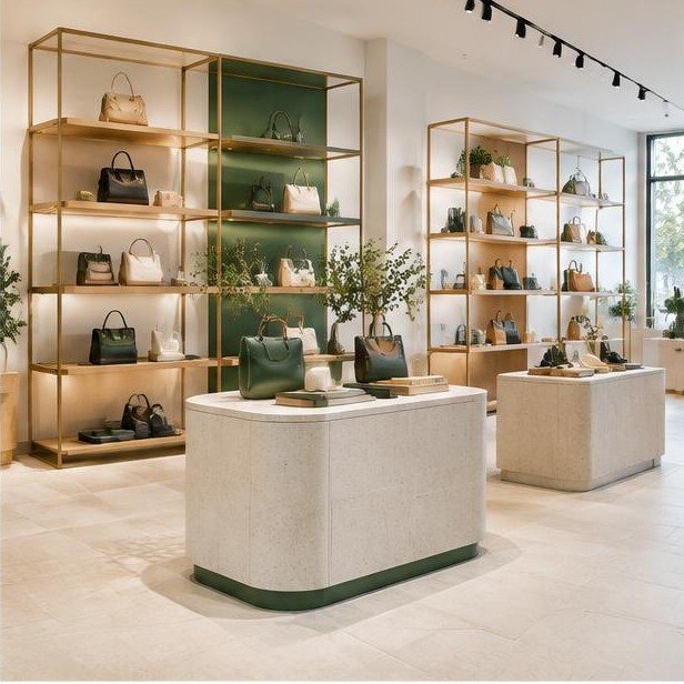 Design concept visualization of display fixtures for retail & showrooms