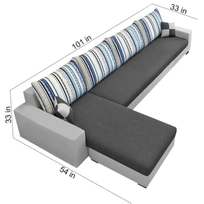 7 Seater L Shape Sofa