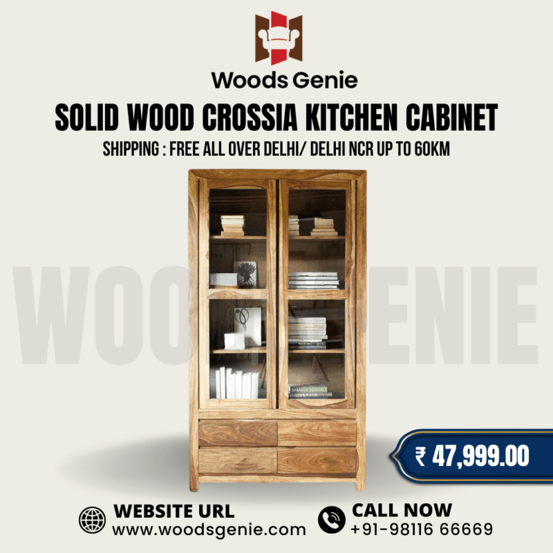 Solid Wood Crossia Kitchen Cabinet